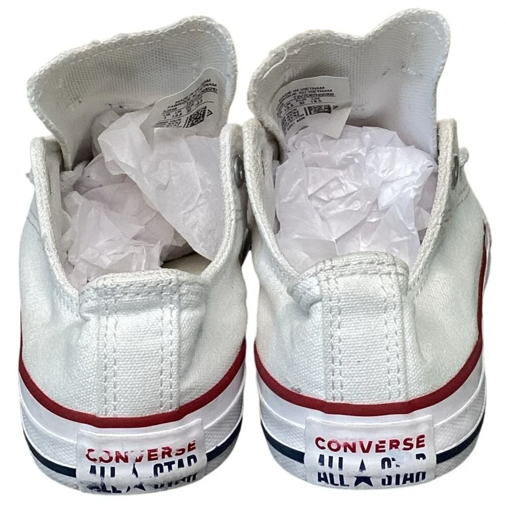 Converse Chuck Taylor All Star Low White Youth Sz 1 Kids Classic Canvas Sneakers